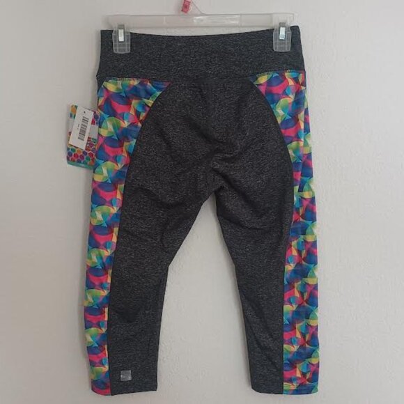 LULAROE SIMPLY COMFORTABLE JADE ATHLETIC CAPRI LEGGING GRAY MULTICOLOR SML NWT - Picture 2 of 5